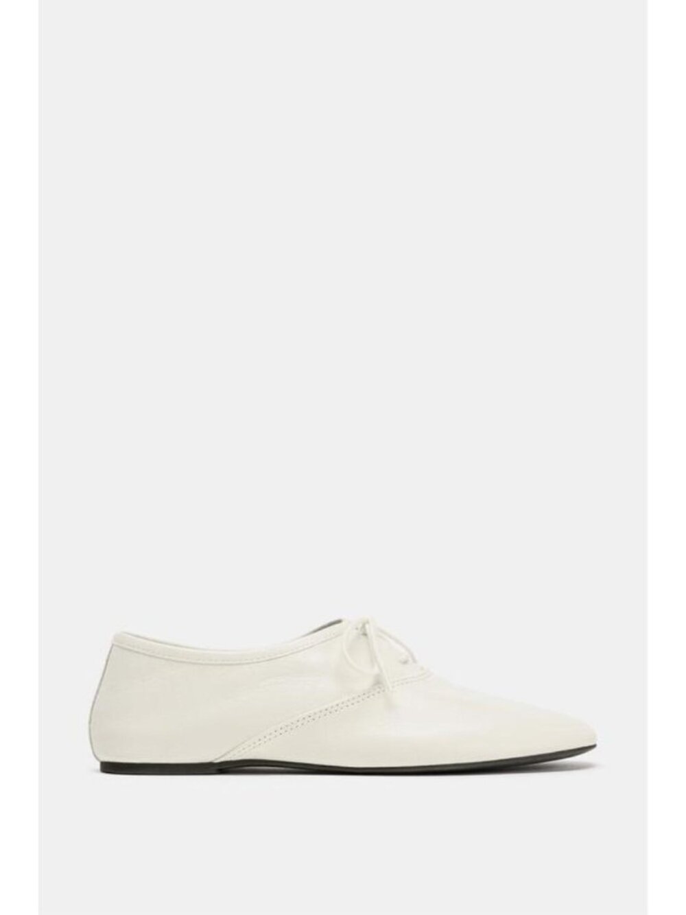 ZARA LEATHER LACE-UP LOAFERS